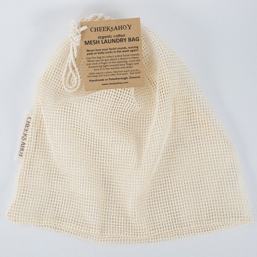 Organic Cotton Mesh Laundry Bag-Ivory-Cheeks Ahoy