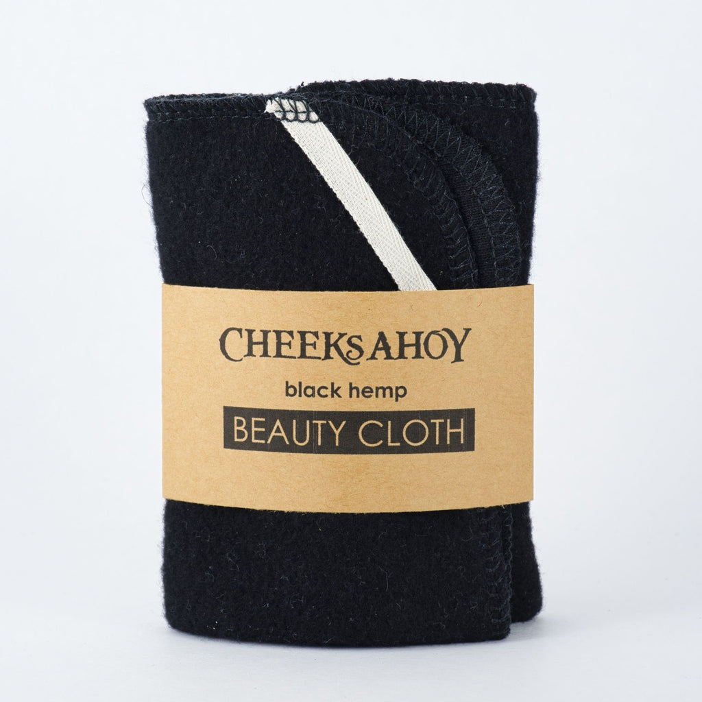 Black Hemp Beauty Cloth-Black-Cheeks Ahoy