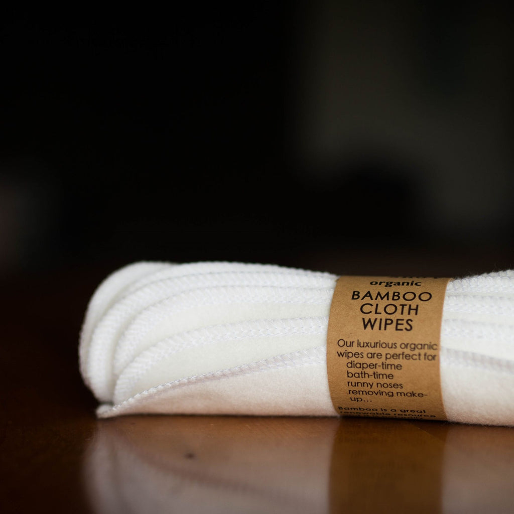 Organic Bamboo Cloth Wipes (6 pack)-White-Cheeks Ahoy