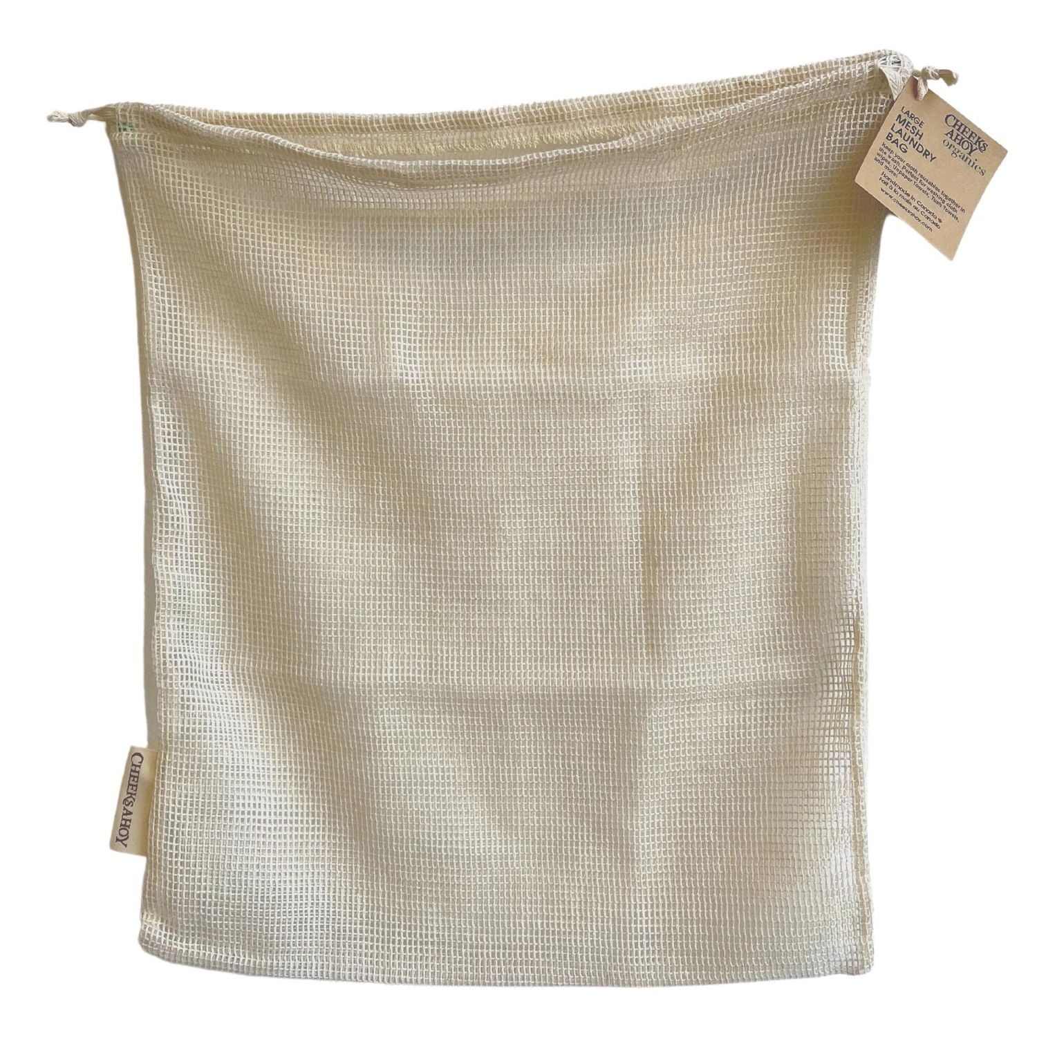 Organic Cotton Mesh Laundry Bag • LARGE