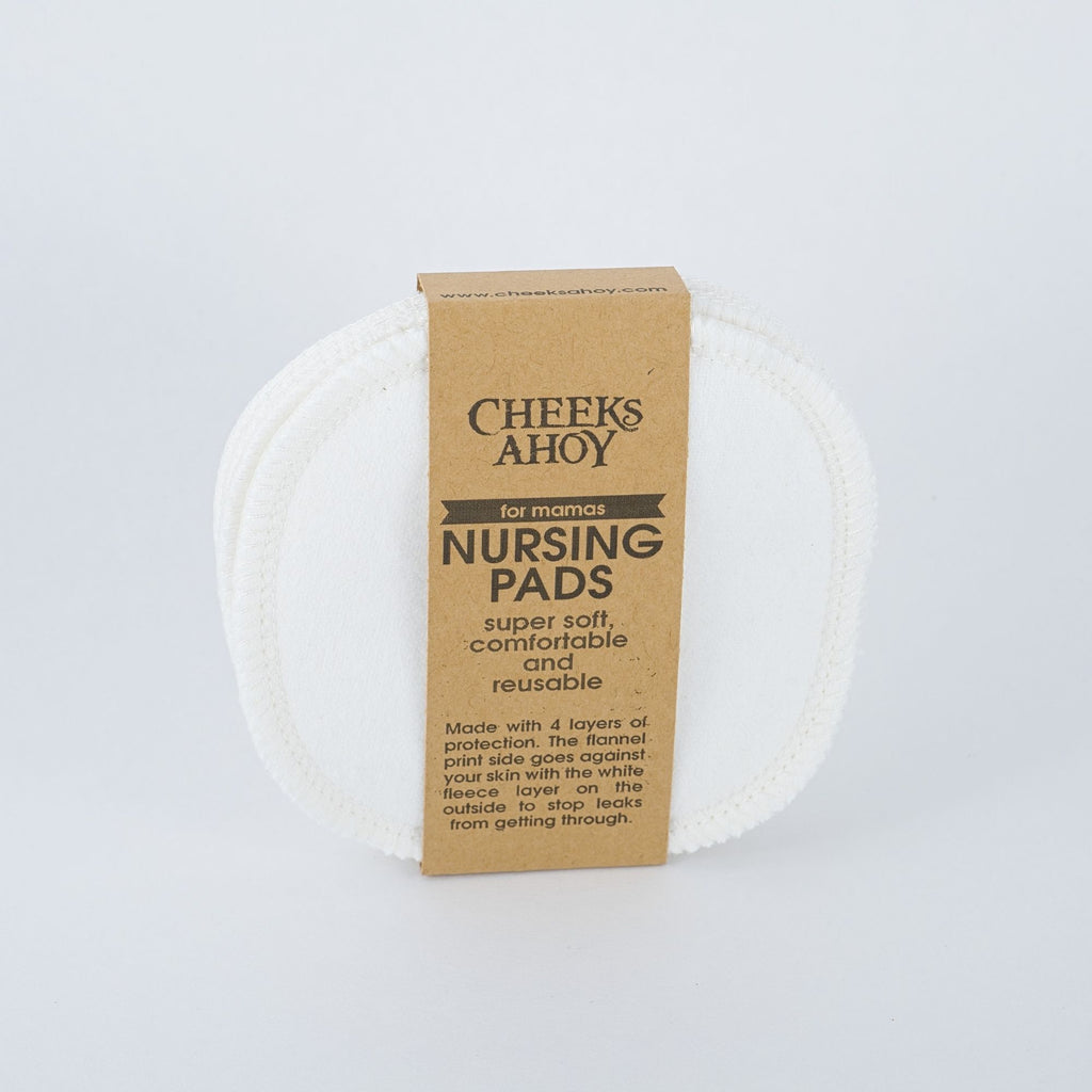 Cotton Nursing Pads (2 pairs)-White-Cheeks Ahoy