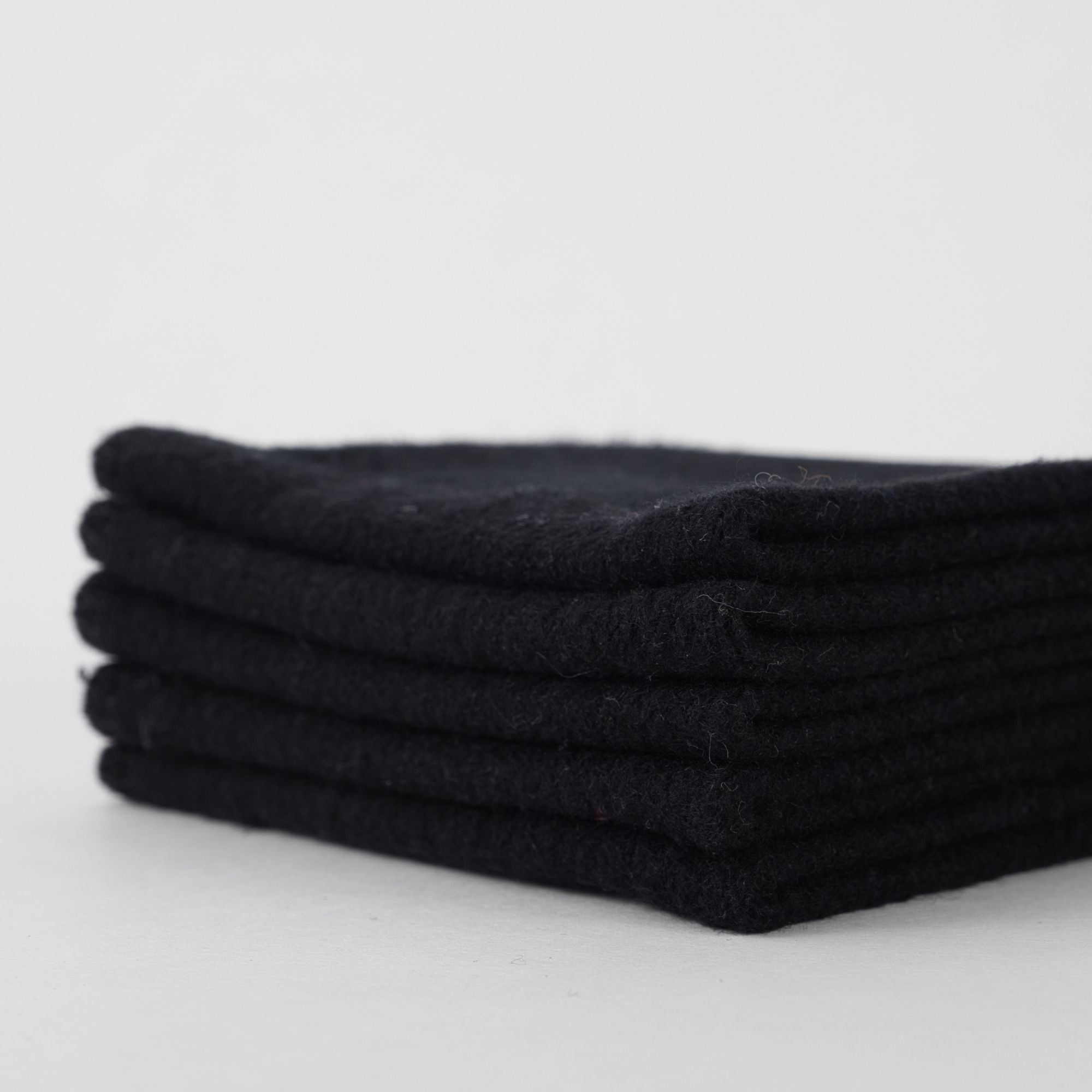 Black Hemp Cloth Wipes (5‑Pack)